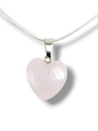 KR30 Wisiorek/zawieszka kamienie KWARC RÓŻOWY SERCE