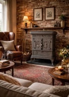 Piec wolnostojący żeliwny kominek 5,8 kW