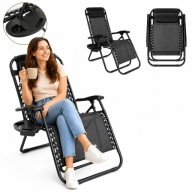 LEŻAK PLAŻOWY OGRODOWY FOTEL OGRODOWY ZERO GRAVITY SKŁADANY KRZESŁO 2W1