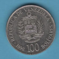 (1WE20) Wenezuela 100 boliwarów, 1998