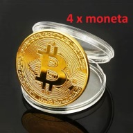 ZŁOTA MONETA BITCOIN, oferta zawiera 4 sztuki