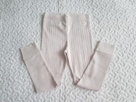 Newbie piękne legginsy prążek jasny fiolet nowe roz 116