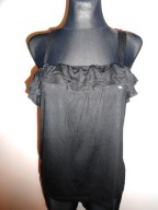 NEXT czarna bluzka falbana roz 40 NOWA