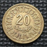 *TUNEZJA [0404]*20 milimów 1983 (Dinar tunezyjski) Republika Tunezyjska