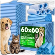 PODKŁADY DLA PSÓW HIGIENICZNE MATY DLA PSA DO SIKANIA DO DOMU 60x60 100szt