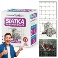 ZESTAW SIATKA DLA KOTA NA BALKON 6X3M BEZ WIERCENIA 50X50 NOWA PZH