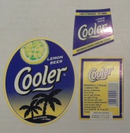STARA ETYKIETA PIWO COOLER LEMON BEER BROWAR KOSZALIN + KRAWATKA I KONTRA