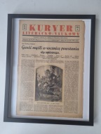 Kurier Literacko-Naukowy1934 oryginał gazeta w ramce 40x50 prezent vintage
