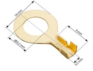 Konektor oczkowy M-10 na przewód od 3 do 6 mm2 nieizolowany 2 sztuki 11-3-5