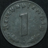 1 Reichspfennig 1942 D - ładny egzemplarz