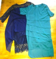 SUKIENKI wizytowe damskie rozm XL ok 38 -40 granatowa i butelkowa zieleń