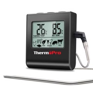 ThermoPro TP 16 Termometr Sonda Piekarnik Kuchenny LCD Grill Сzarny
