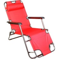 FOTEL LEŻAK OGRODOWY TURYSTYCZNY KRZESŁO PLAŻOWY SKŁADANY MATERAC MOCNY