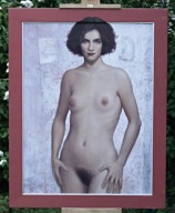 Bernd Baumgart (ur. 1956) – „Muse - Muza”, Akt kobiecy, duży obraz olejny