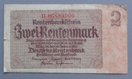 Niemcy 2 Rentenmark z 1937 roku , III RZESZA