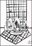 A.Gładkowska Martwa natura ze świecą tusz, karton