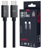 Kabel Maxlife MXUC12 USB typ C - USB typ C Długość 1 m NOWY