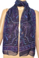 Patra szal, apaszka jedwab hand made 156x52