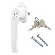 ANTYWŁAMANIOWA KLAMKA aluminiowa do okna okienna z kluczykiem 35 mm KLUCZ