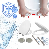 BIAŁA DESKA WC SEDESOWA WOLNOOPADAJĄCA WYPINANA UNIWERSALNA ESTIVA 11