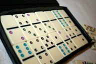 GRA DOMINO KLASYCZNA GRA TRADYCYJNA W PUDEŁKU VINTAGE KOLEKCJONERSKA