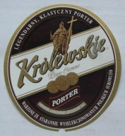 ETYKIETA PIWO KRÓLEWSKIE PORTER BROWAR WARSZAWA