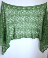 SZAL MOHER MGIELKA ZIELEŃ RĘKODZIEŁO