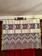 KOŁKOWA FIRANKA Z MATERIAŁEM 175X120