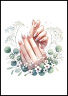 A2 PLAKAT DO SALONU MANICURE URODY, PLAKAT DLA KOSMETYCZKI PAZNOKCIE LAKIER