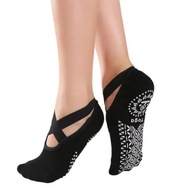 Antypoślizgowe skarpetki stopki fitness balet joga czarne