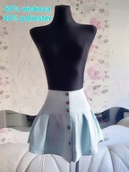 SPÓDNICZKA MINI KRÓTKA BŁĘKITNA WIĄZANA ZAPINANA błękit kobieca