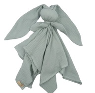 Przytulanka Hug Me Bunny muślinowa króliczek dla niemowląt 45 cm mięta
