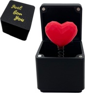 Prezent na walentynki rocznicę urodziny serce wyskakujące z pudełka