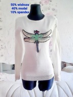 SWETER WAŻKA WAŻKĄ OWADEM CEKINY CEKINAMI CEKINOWY