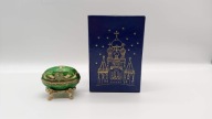 Kolekcja Vintage emaliowane metalowe puzderko jajko styl Faberge lata 90te
