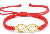 Czerwona bransoletka nieskończoność ósemka
