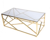 ŁAWA STOLIK KAWOWY KEIT ZŁOTY CHROM GLAMOUR ZŁOTA