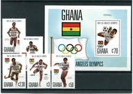 A52845)Olimpiada 84: Ghana 1079 - 1083** + Bl 115**