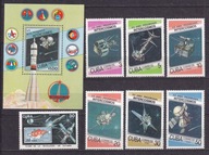 1987 Kuba Interkosmos Mi 3084-89 + blok 98 **