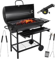 Grill Węglowy Five-Star Pokrywa Termometr Kółka Półki 71x35cm GC0002