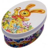 Pojemnik Metalowy 8cm Puszka Pisanka Wielkanoc