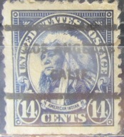 USA stary znaczek z nadrukiem (2/13