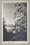 Widok z Turbacza na Tatry | pocztówka obiegowa 1938 | II RP | Nowy Targ