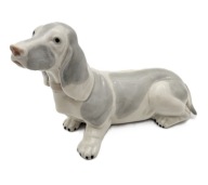 Figurka Pies Basset Hound Porcelana