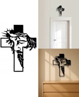 KRZYŻ KRZYŻYK Z JEZUSEM NA ŚCIANĘ AŻUROWY 19cm