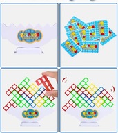 GRA EDUKACYJNA UKŁADANKA KLOCKI TETRIS TETRA WIEŻA BALANSUJĄCA 48 KLOCKÓW
