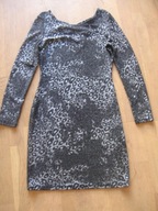 LATTORE 38 piekna sukienka srebro i czern NOWA