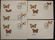 !! ZWIERZĘTA MOTYLE - ROSJA CCCP - 5 KOPERT FDC - STAN BDB !!