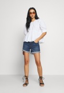 Z A R A biała bluzka babydoll oversize baskinka falbanki bufki boho cottage