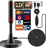 Mocna antena DVB-T2 4K 36dBi 360° magnetyczna + wzmacniacz 5m